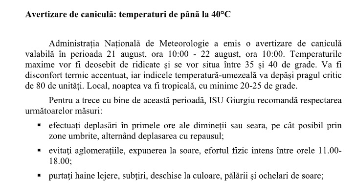 Isu caniculă